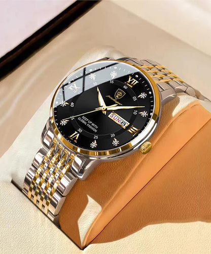 Black Stainless Steel Waterproof Noctilucent Watches