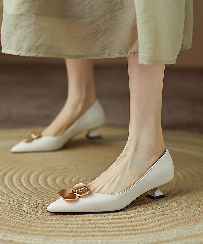 Yellow Sequined Splicing Kitten Heel Pointed Toe
