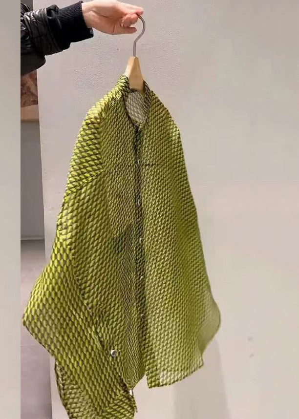 Oho Yellow Patchwork Button Shirt Long Sleeve