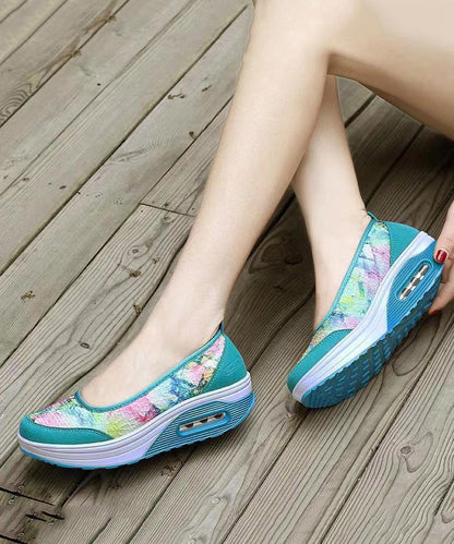 Splicing Platform Purple Breathable Mesh Soofairy Shoes-20251