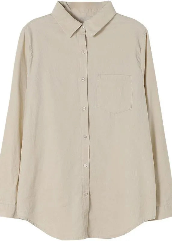 Lapel Pockets Spring Tops Blouses Inspiration Nude Blouses