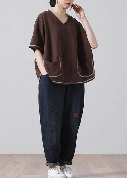 Chocolate Pockets Cotton Short Sleeve Tee