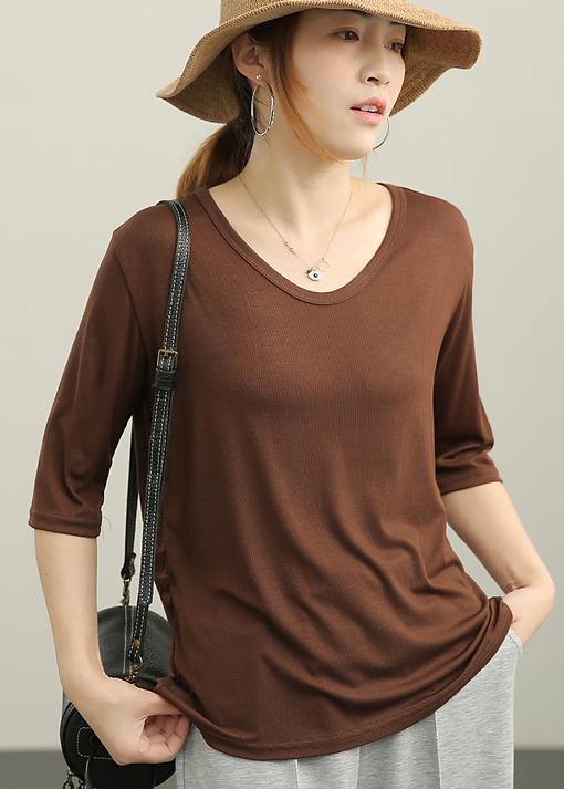 Classy Chocolate Skinny Cotton Summer Tees