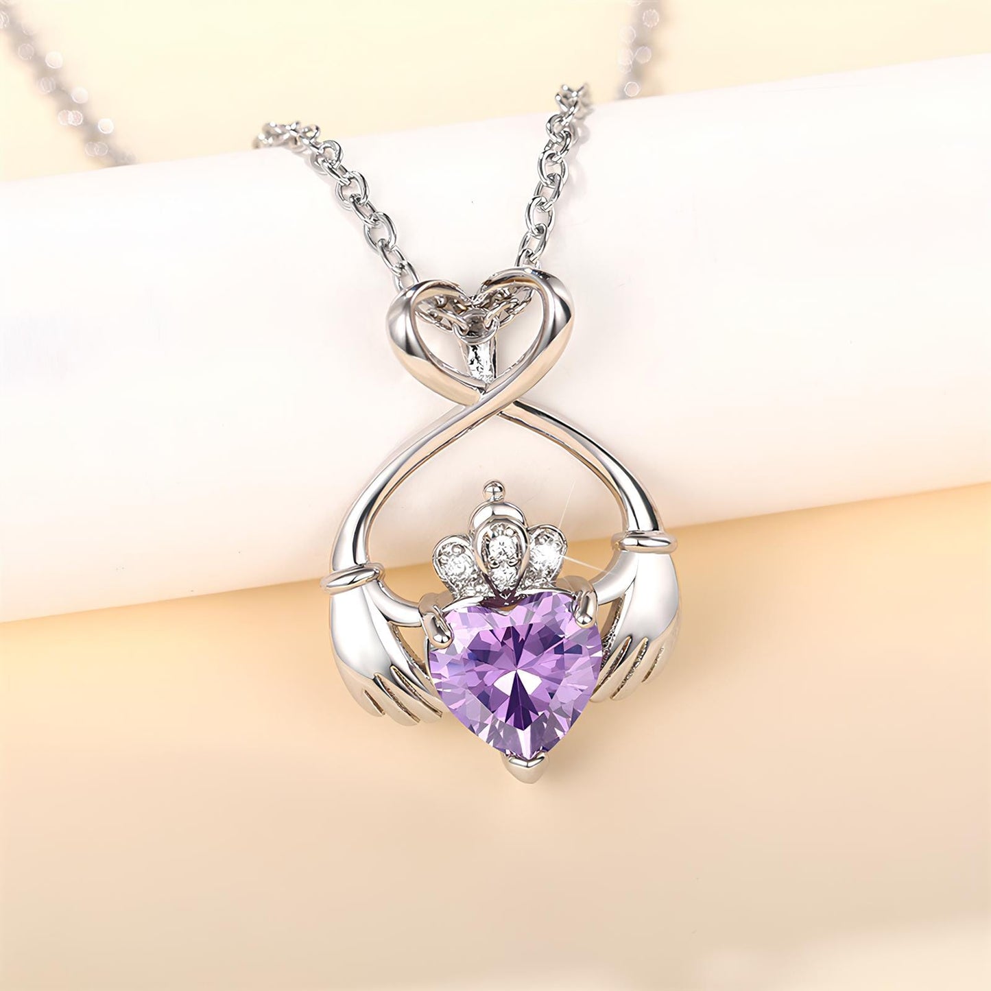 Embrace of Love Crowned Necklace