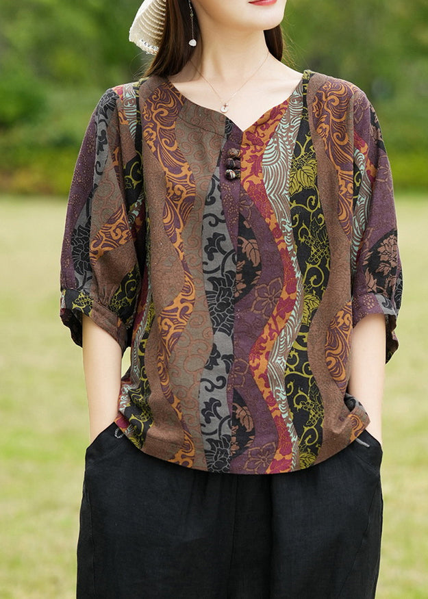 Coffee Print T Shirt Half Sleeve