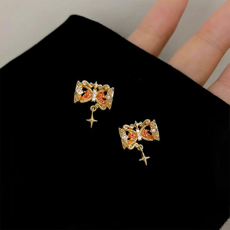 Amber Hourglass Earrings