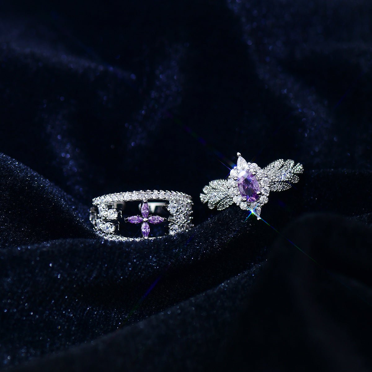 Amethyst Blossom Ring