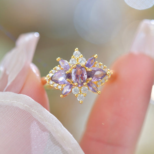 Amethyst Blossom Ring