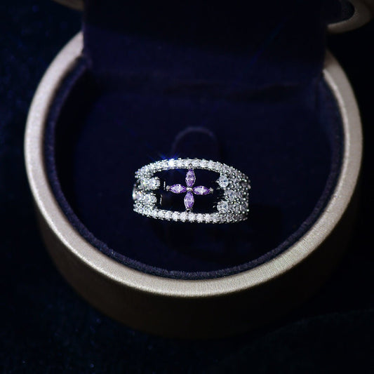 Amethyst Blossom Ring