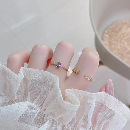 [sample ] Baguette Amethyst Ring - Lavender