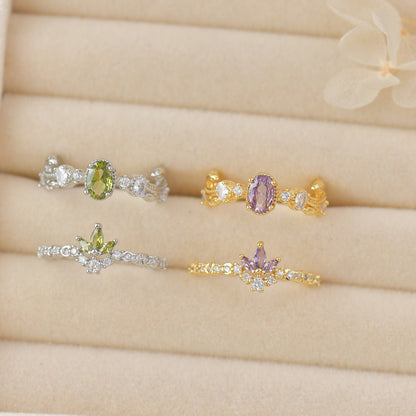 Amethyst Rococo Ring Set