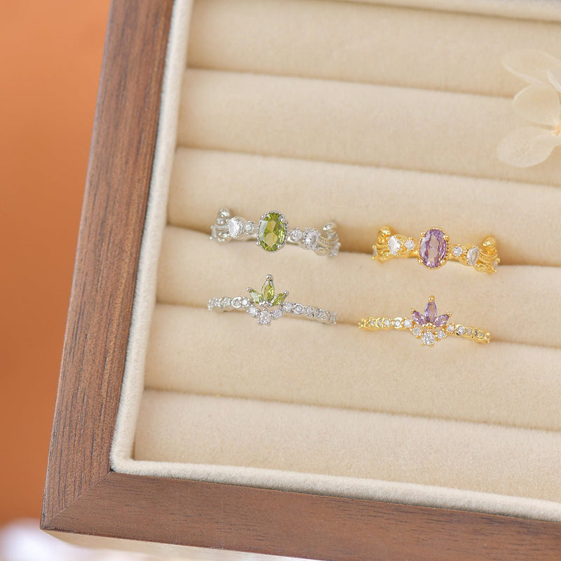 Amethyst Rococo Ring Set