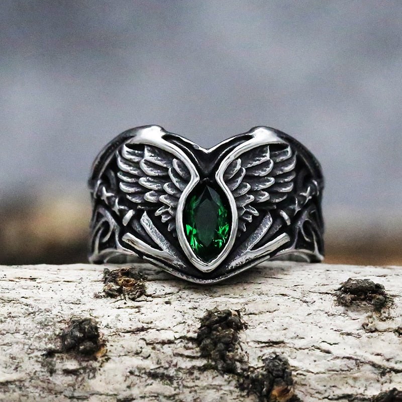 Fallen Angel Wing Demon Eye Ring