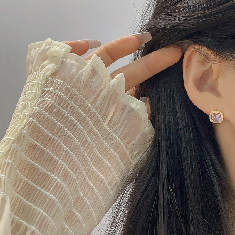 Angelica Amethyst Stud Earrings