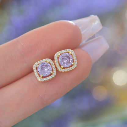 Angelica Amethyst Stud Earrings