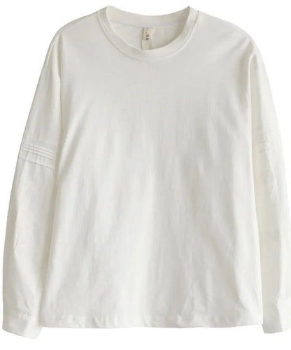 Patchworkwhite Long Sleeve Tops Cotton