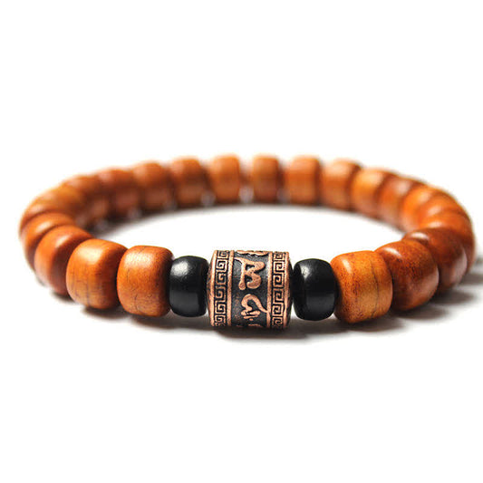 Buddha Stones Tibetan Bone Beads Om Mani Padme Hum Strength Bracelet