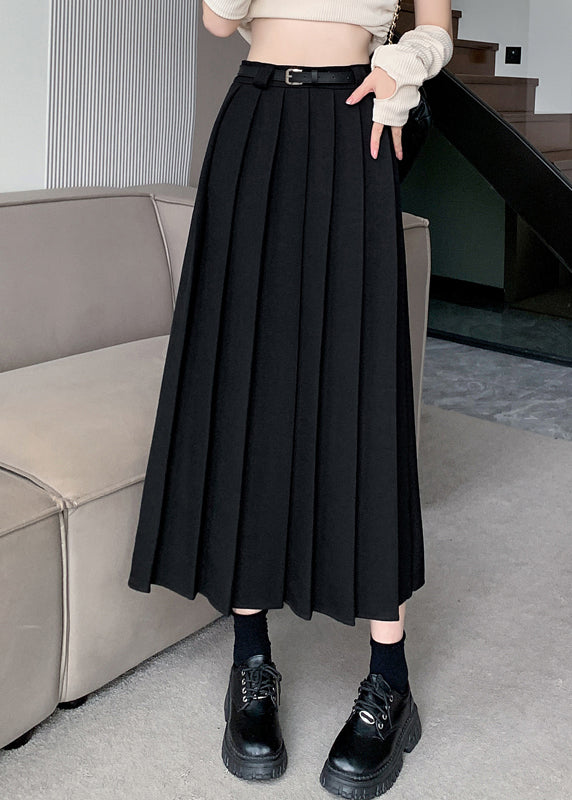 Black High Waist a Line Skirts