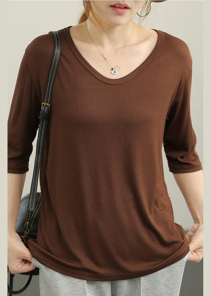 Classy Chocolate Skinny Cotton Summer Tees