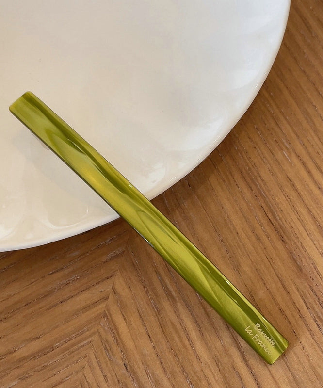 Simple Green Metal Resin Barrettes Hairpin