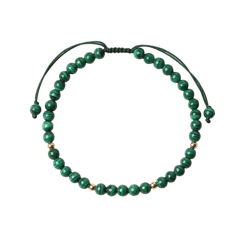 Buddha Stones 4mm Natural Malachite Protection Calmness String Bracelet