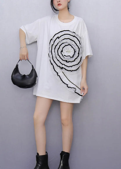 White Ruffled Decorated Cotton Tanks Summer