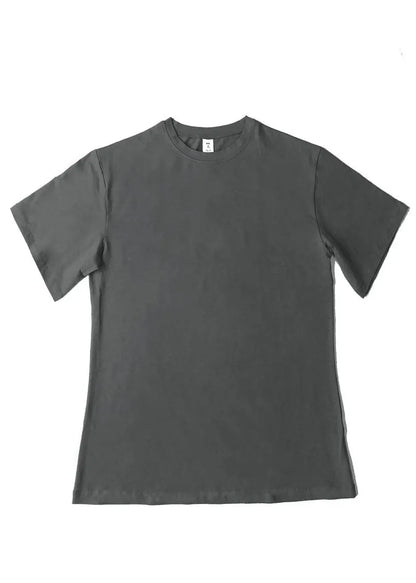 Green O-neck Color Cotton Tank Tops Short Sleeve