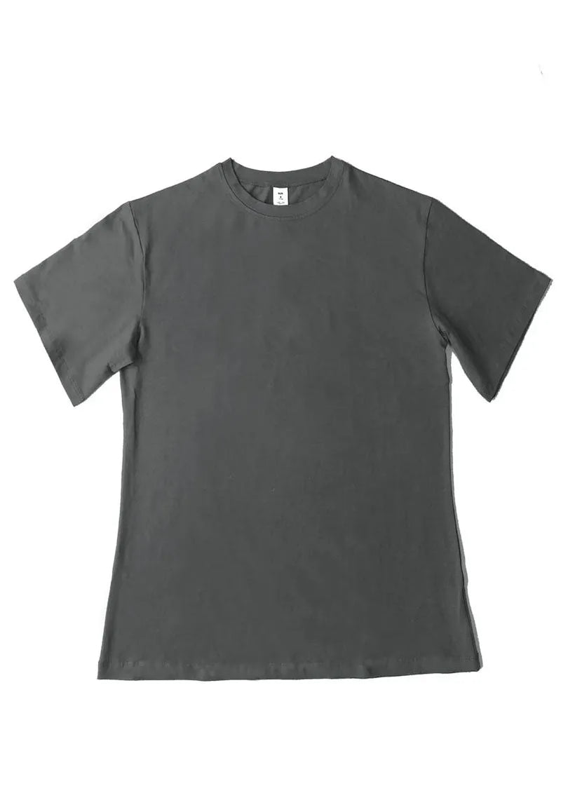 Green O-neck Color Cotton Tank Tops Short Sleeve