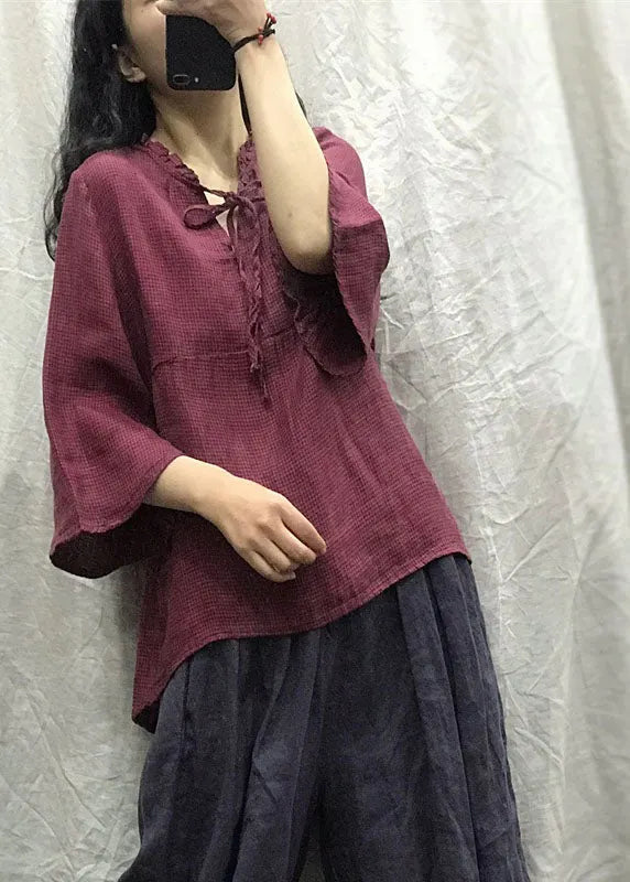 Black Plaid Patchwork Top Spring