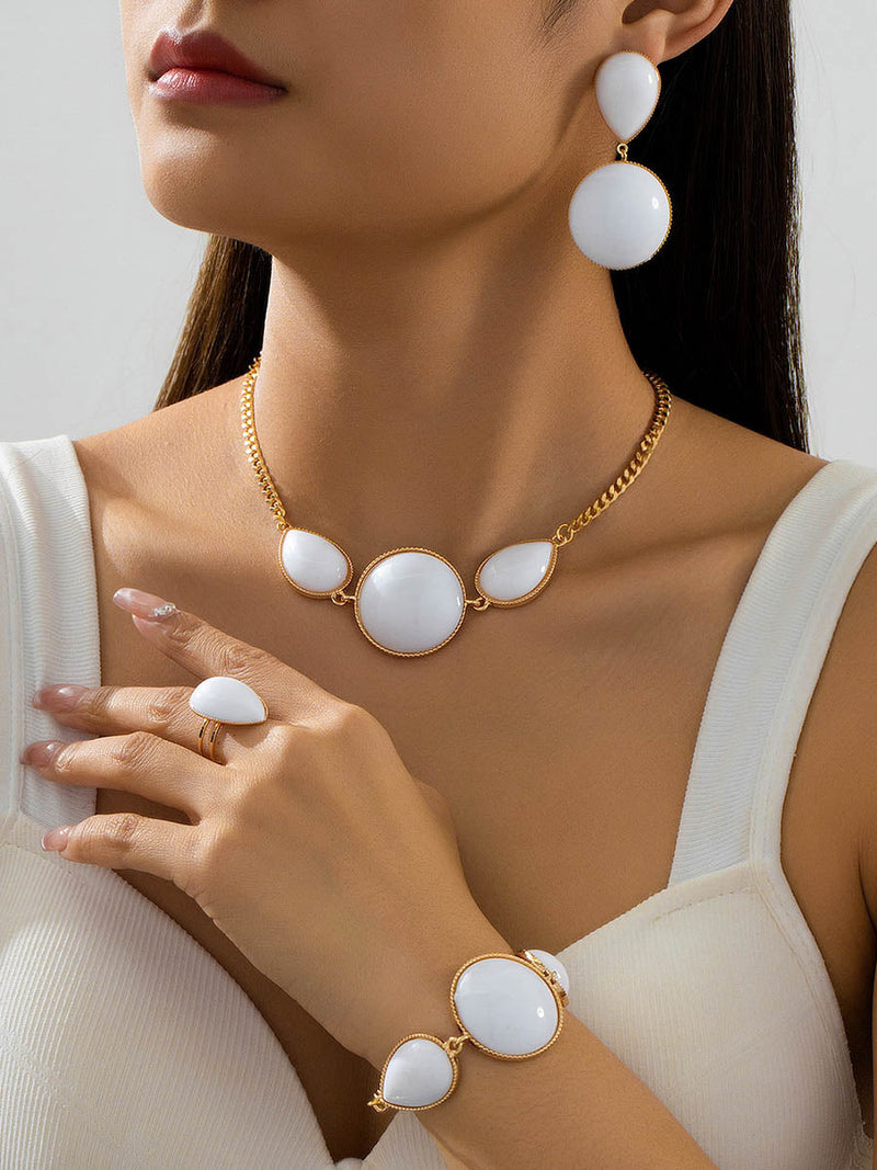 Irregularity Geometric Rhine Stones Accessories Sets