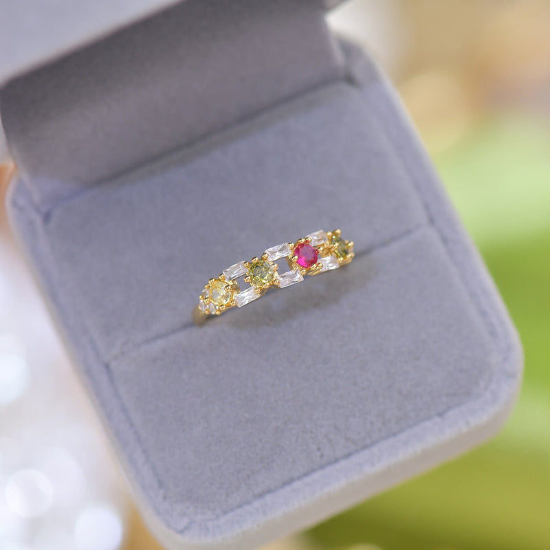 Baroque Gemstone Ring Set