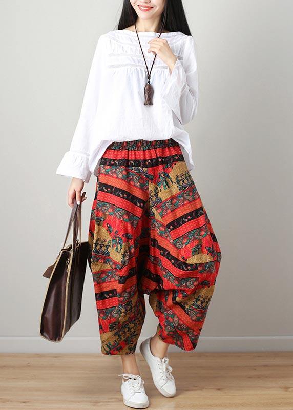 Pockets Wide Leg Cotton Linen Pants Summer