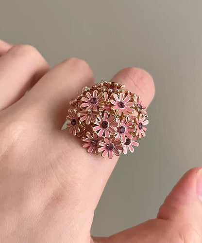 Fine Pink Open Mouth Alloy Rings