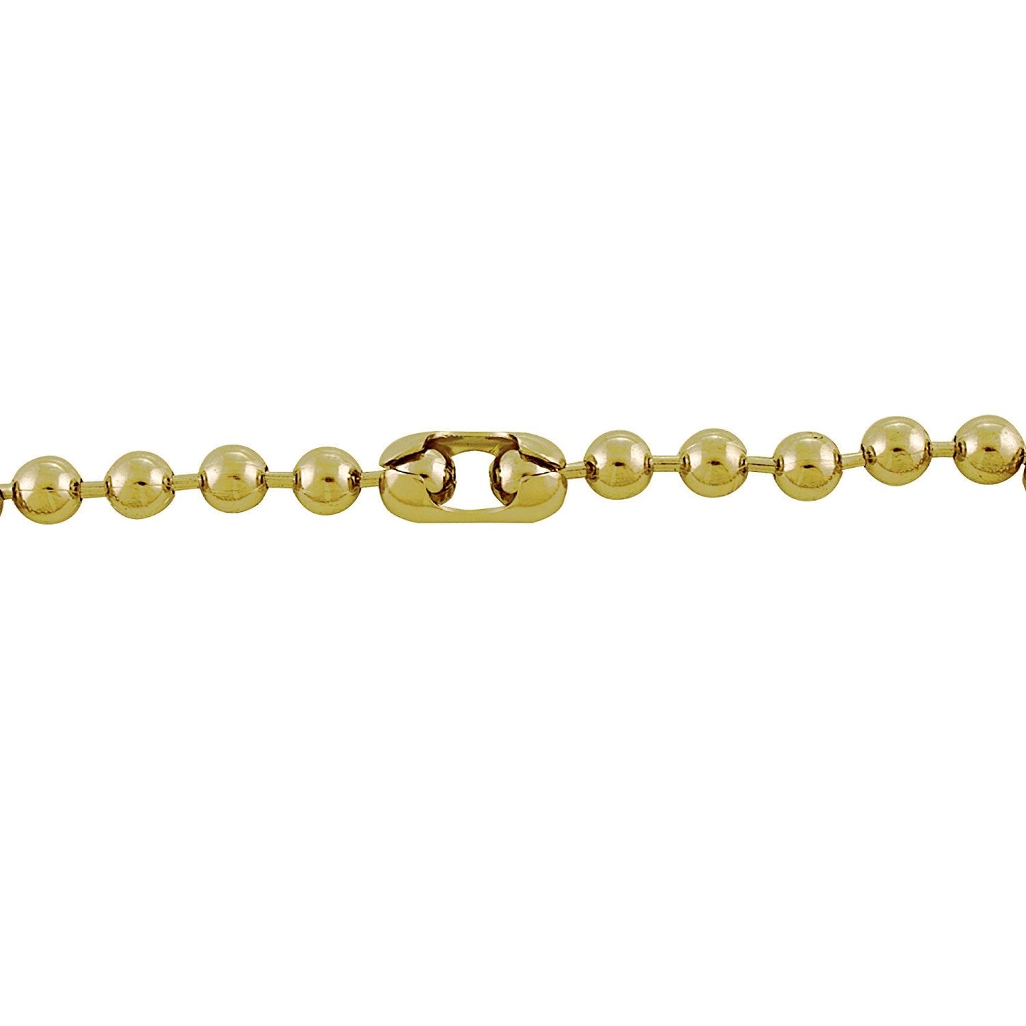 9.5mm Extra Large Gold Brass Ball Chain Necklace