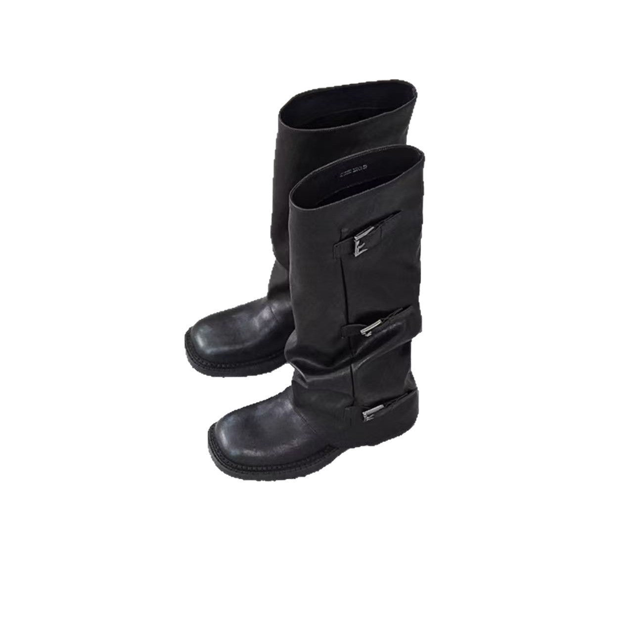 Height Increasing Fashionable Belt Buckle Head Boots