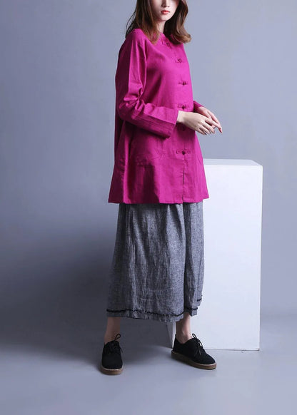 Low High Design Chinese Button Spring Top