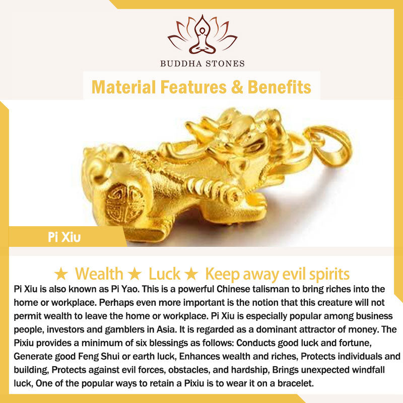 Buddha Stones Natural Jade Pixiu Balance Necklace