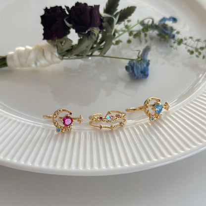 [] Jodie Blue Moon and Star Ring