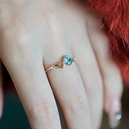 [] Blue Starlit Ring