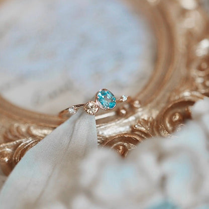 [] Blue Starlit Ring