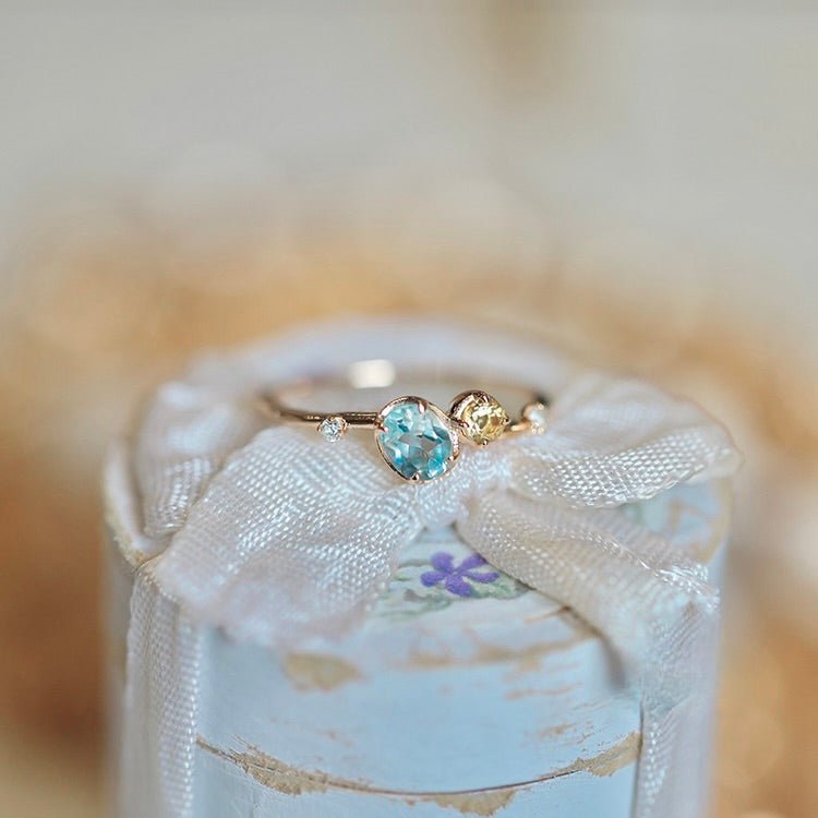 [] Blue Starlit Ring