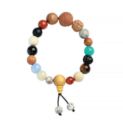 Bodhi Seed Agate Wisdom Mala Bracelet for Harmony