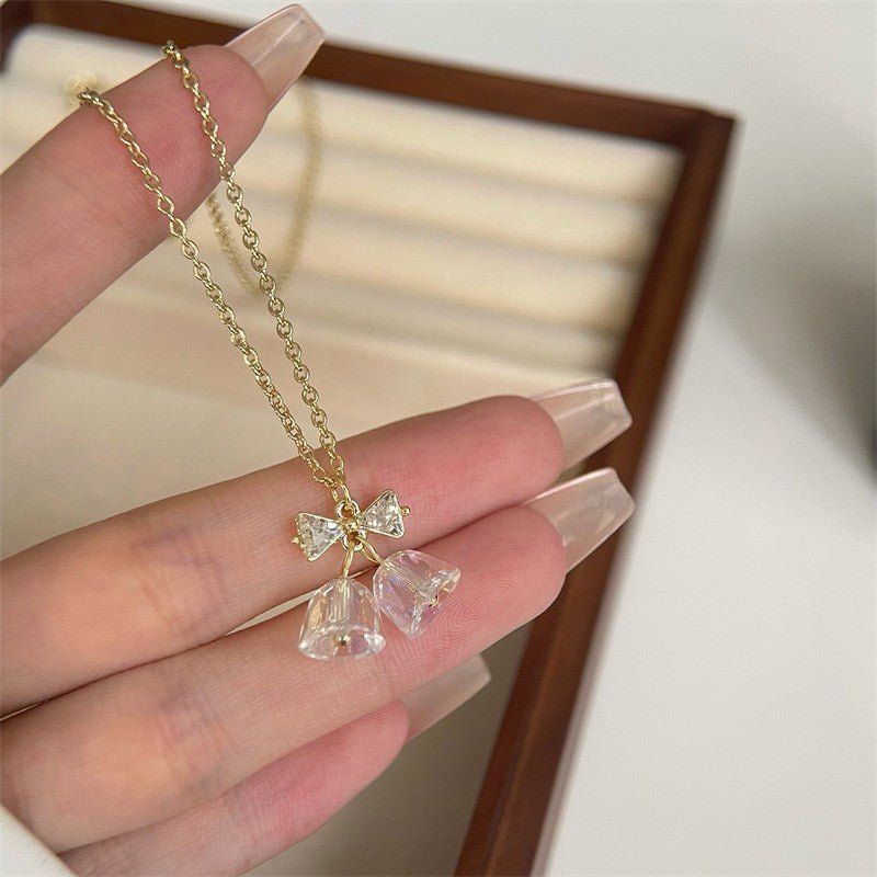 Bow and Bell Necklace