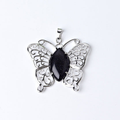 Butterfly Crystal Pendant 1.6 Inches | Healing Energy Gem