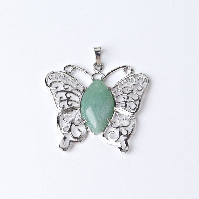 Butterfly Crystal Pendant 1.6 Inches | Healing Energy Gem