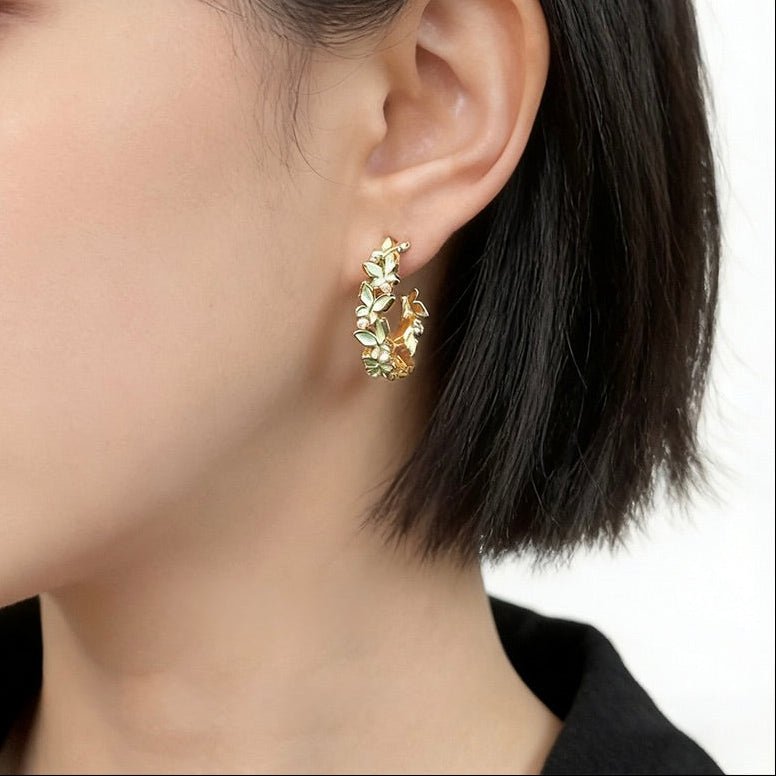 Butterfly Hoop Earrings