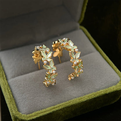 Butterfly Hoop Earrings