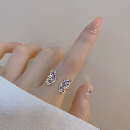 [] Butterfly Ring Set