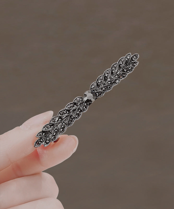 Stylish Black Alloy Zircon Ear of Wheat Hairpin
