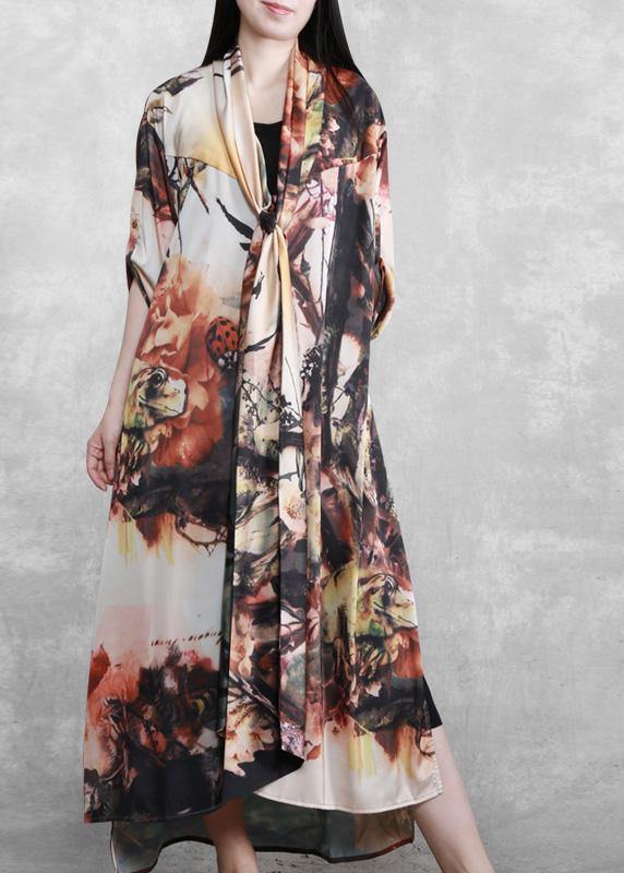 Sunrise Paitings Silk Summer Dresses